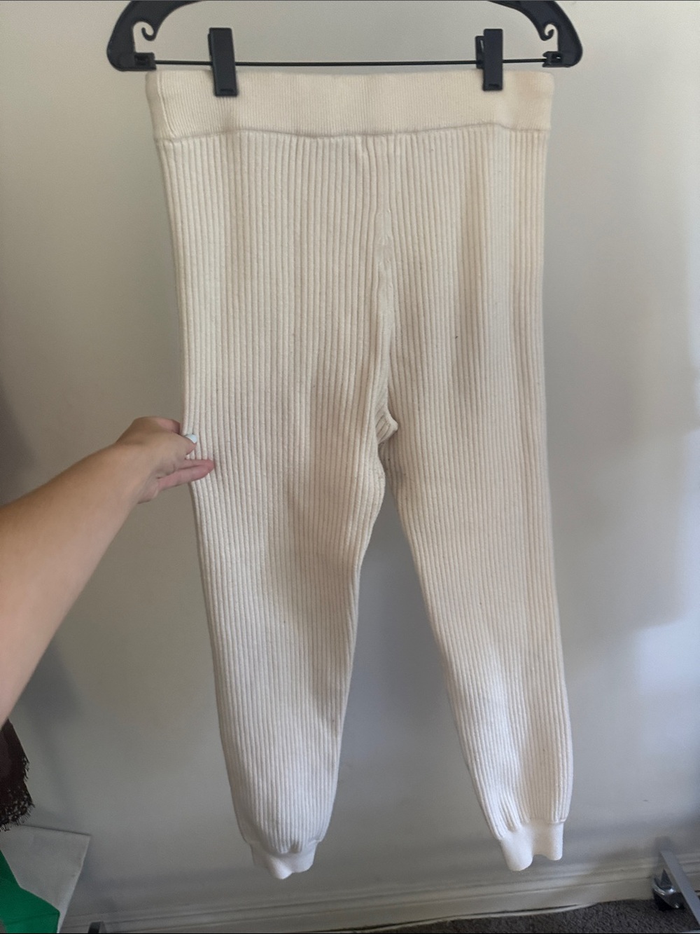 LPA Cream Ribbed Drawstring Joggers - Picture 4 of 6